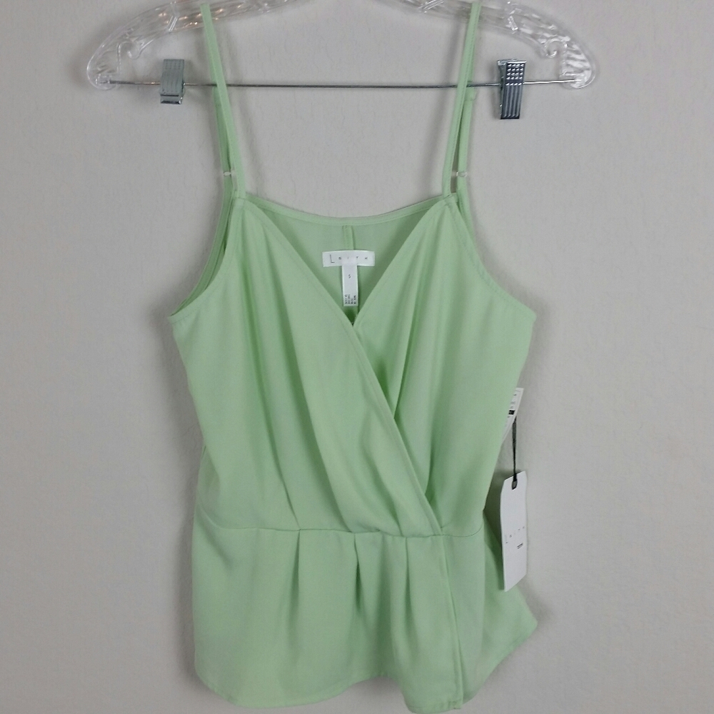 Leith Mint Green Spagetti Strap Tank Top Spring Summer Pastel Flowy sz small